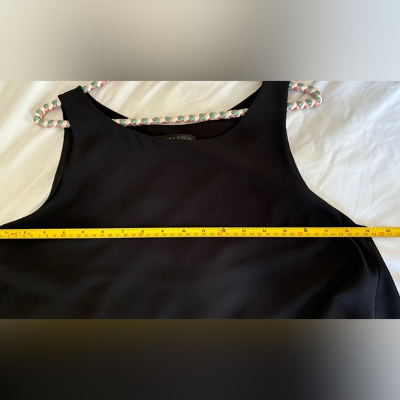 Ladies sleeveless chiffon black top - Picture 4 of 6